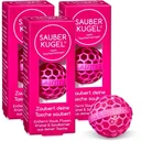 Sauberkugel - Taschenreiniger - Reinigungskugel - Rosa - Wiederverwendbar - 3er-Pack