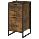 Kommode mit 3 Schubladen, Schubladenschrank in Industrie Stil, Beistellschrank, Büroschrank, Metall, 39 x 40 x 76,5 cm