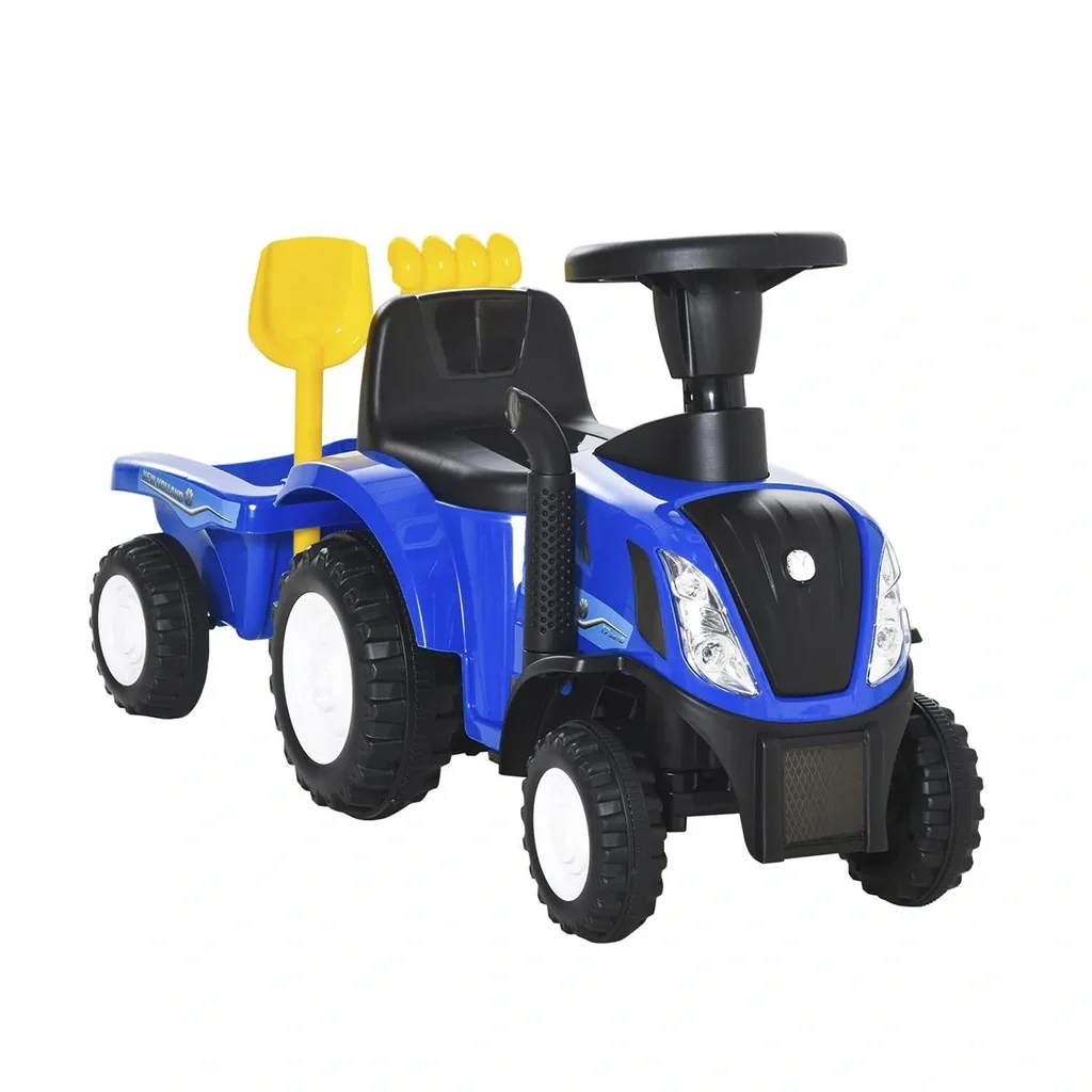 Kinder Rutschauto NEW HOLLAND Rutscherfahrzeug Kinderauto Kinderfahrzeug klassische Auto Laufhilfe mit Hupe Kunststoff