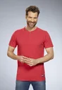 T-Shirt mit Knopfleiste, Farbe rot, Gr.M