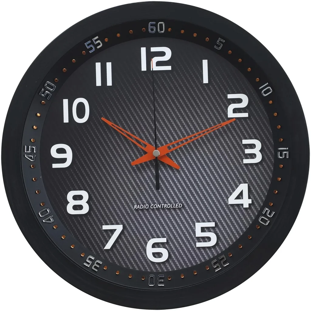 Funkwanduhr WT 8972 im Carbon-Design