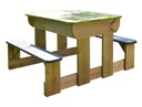 Holz Sand- und Wassertisch inkl. Bänken