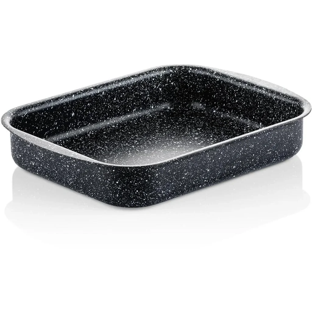Black Marble SET - Bratpfanne 28 cm + Auflaufform 25 cm + Bratpfanne 28 cm - Schwarz
