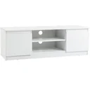 Moderner TV-Schrank mit 2 Fachböden & 2 Schränken, weiß, 120 x 39,5 x 40 cm