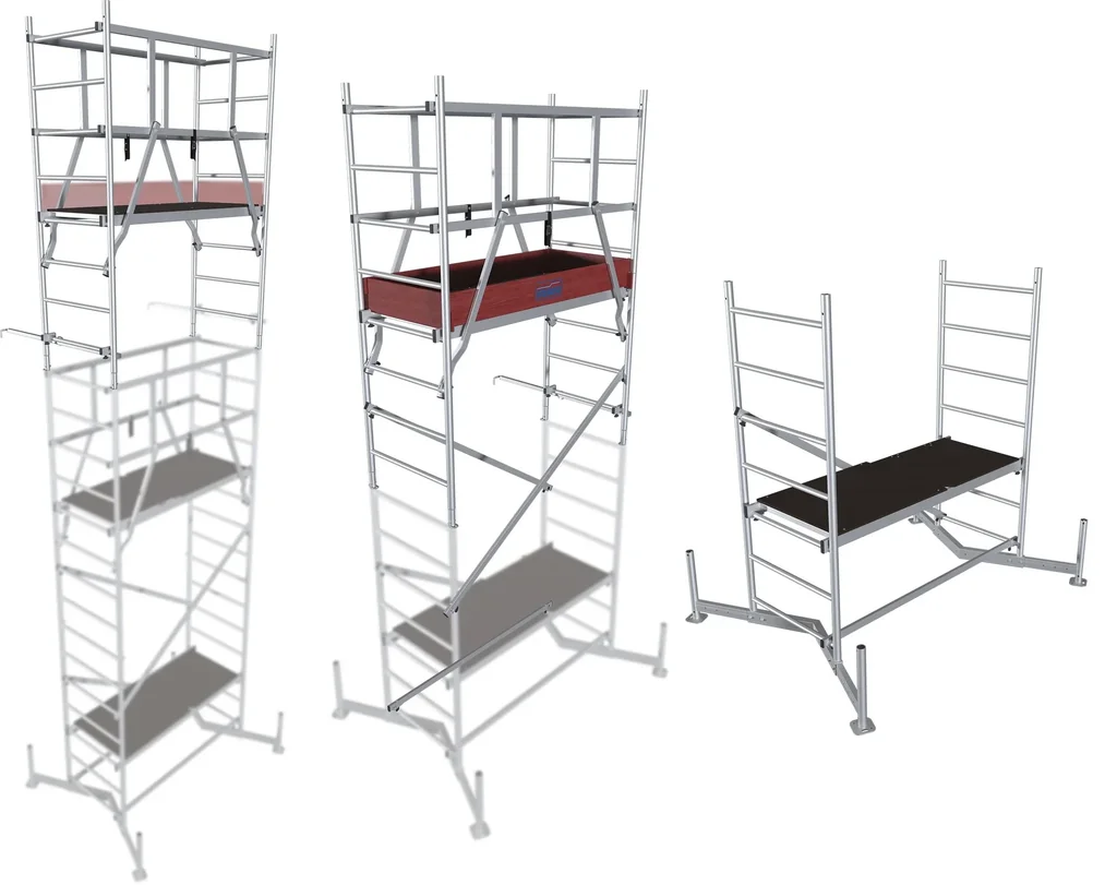 MONTO ClimTec Alu-Arbeitsgerüst, 1. Aufstockung, Arbeitshöhe ca. 5 m
