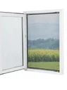 Moskitonetz für Fenster „Magic Klick“, mit Magnetbefestigung, luftdurchlässig und halbtransparent, 150 x 130 cm, Schwarz