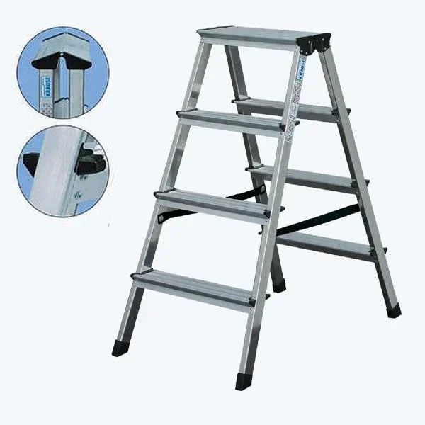Alu Stufen Doppelleiter 2 x 4 Stufen