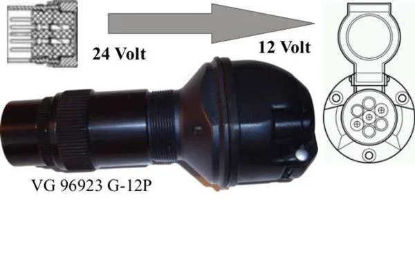 Spannungsreduzierer für Nato Fahrzeuge 24 Volt - 12 Volt