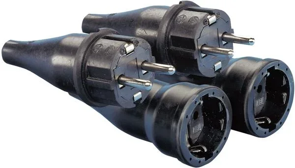 Gummistecker Kupplung Set schwarz