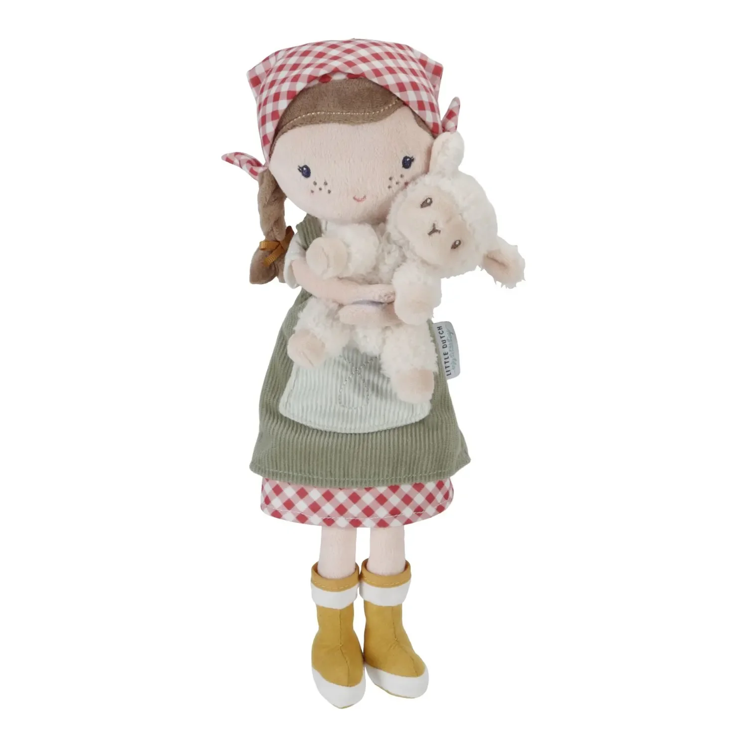 Little Dutch Stoffpuppe, Kuschelpuppe - Farmer Rosa mit Schaf, 35cm