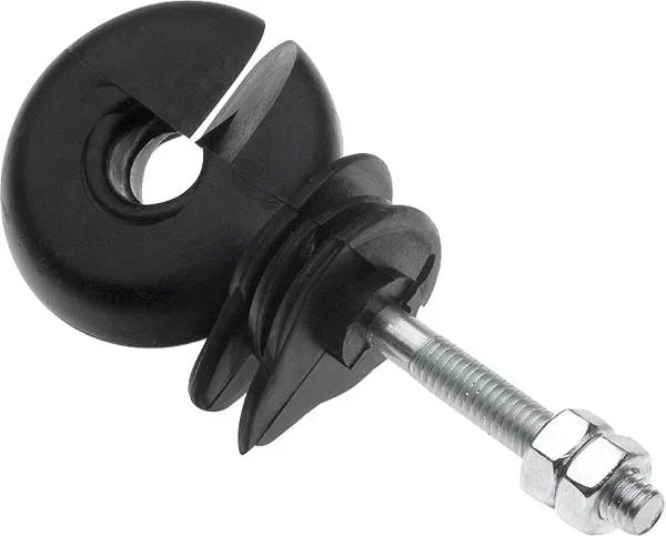 Ringisolatoren, metrisch, M6 x 80 mm für Rohrpfähle, 25 Stück