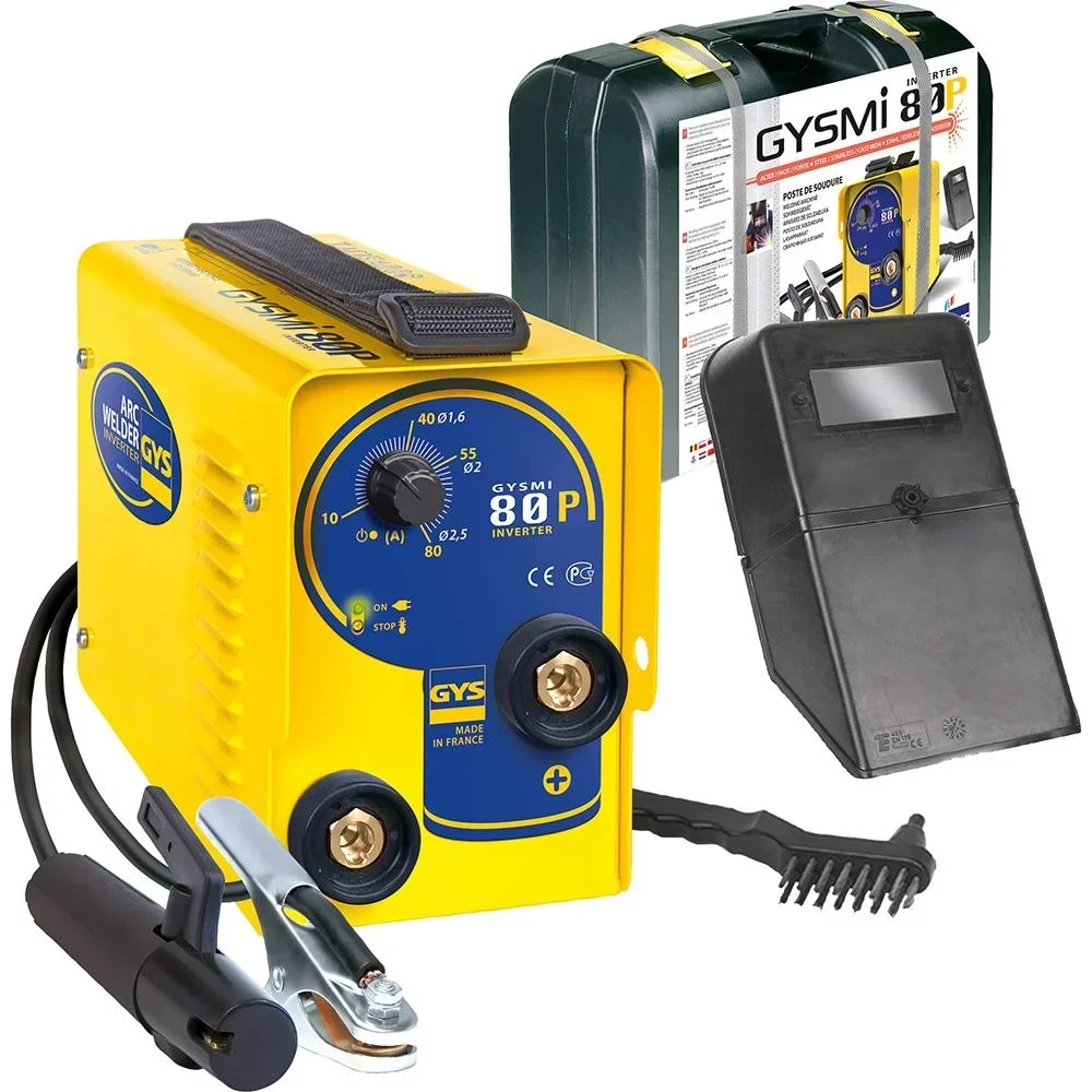 Schweißinverter GYSMI 80P Koffer, MMA, Zubehör