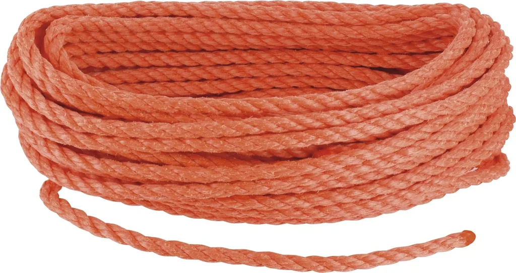 Polypropylen Mehrzweckseil 6 mm x 20 m, Farbe orange