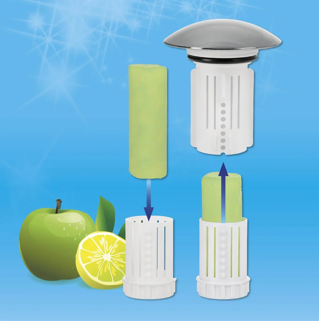 Ersatz-Duftsteine für Abflussfee 878035, 40 g, 8 Stück, Apfel-Zitrone