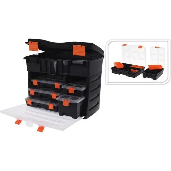 Opberg- gereedschapskist Hobby met 5 assortimentsdozen 50 x 42 x 30 cm
