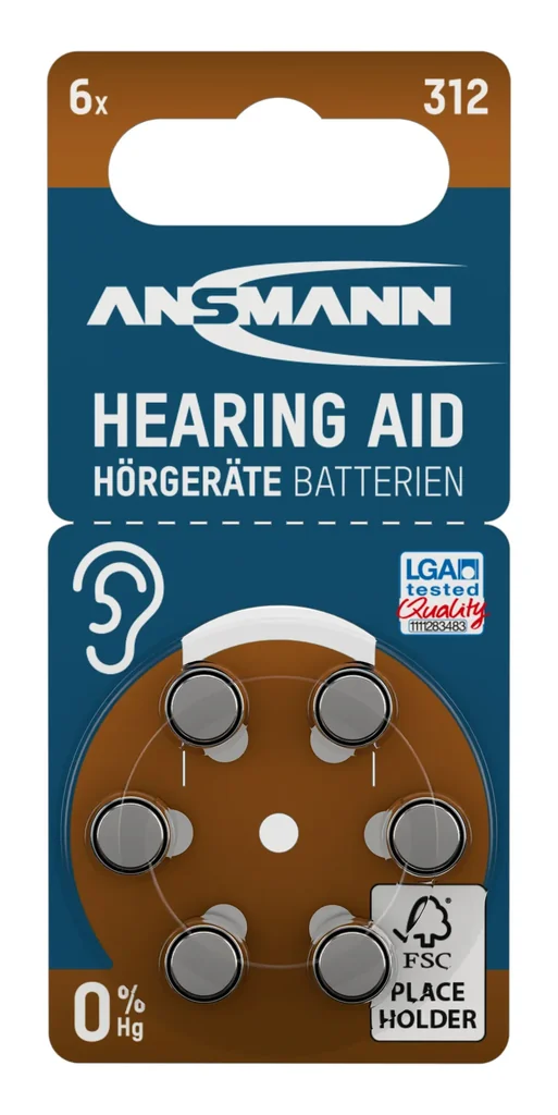 Hörgerätebatterien Typ 312 / PR41