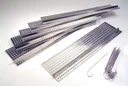 Edelstahl Dachrinnenschutz 6 Platten je 50 cm Länge/ 12,5 cm Tiefe