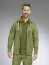 Sweatjacke, Farbe oliv, Gr.M