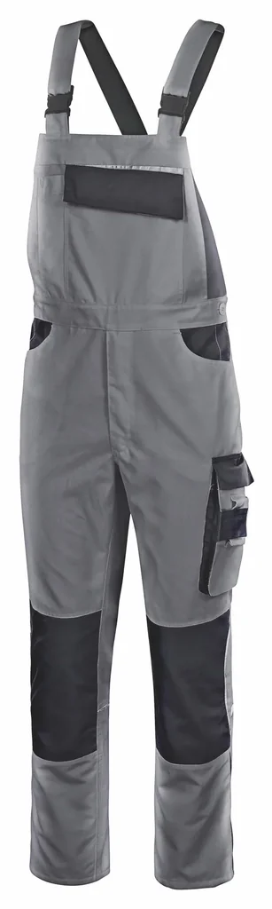 Latzhose EXTREME, grau-schwarz, Gr. S
