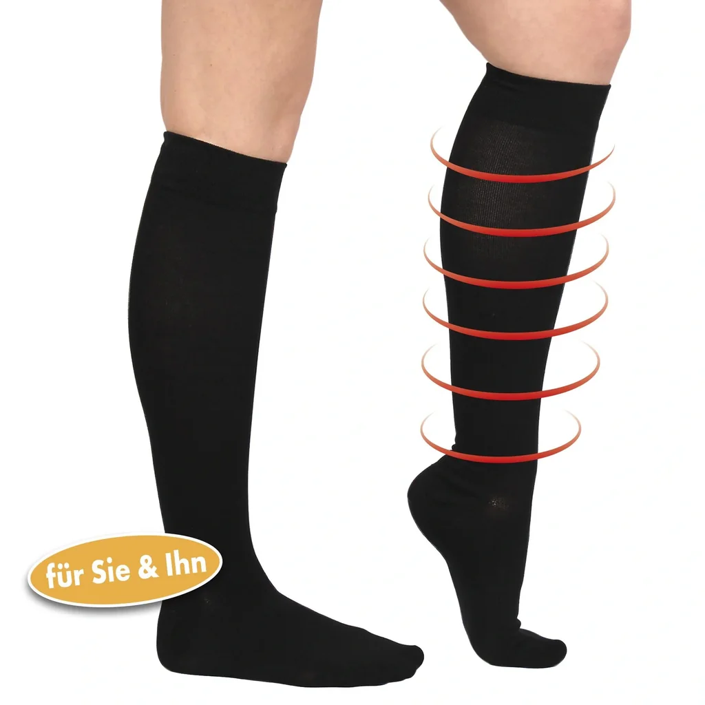 Stützkniestrümpfe Energy LYCRA, schwarz, Größe 39 - 42, 1 Paar