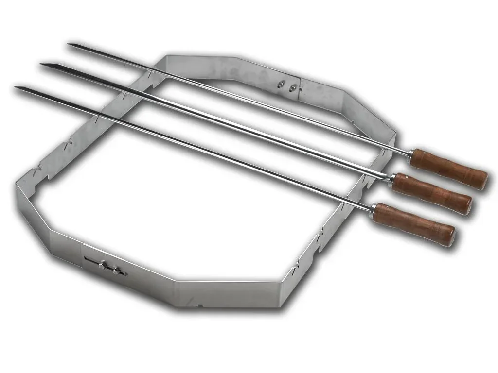 ChurrascoBBQ - Set für Smokin Pizzaring: 60 cm für südamerikanisches Spießgrillen
