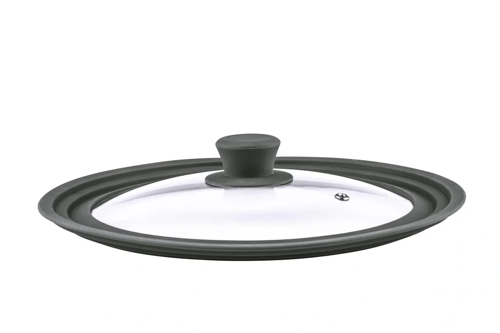 Universal - Glasdeckel mit Silikonrand für 16/18/20cm