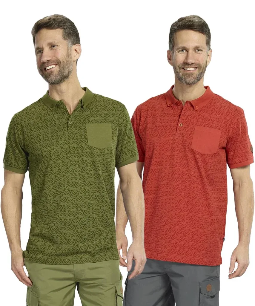 Poloshirt gemustert, Farbe oliv, Gr.M