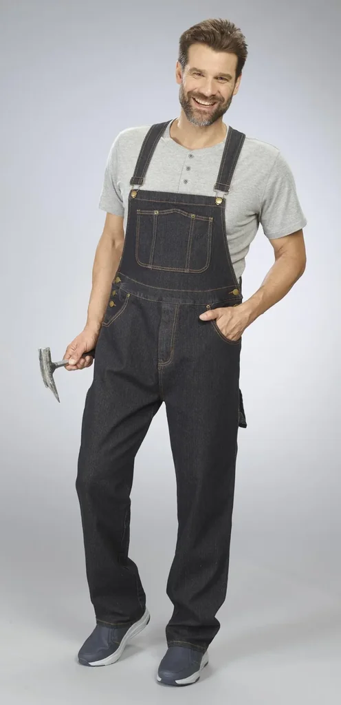 Stretchlatzjeans, Farbe schwarz, Gr.56