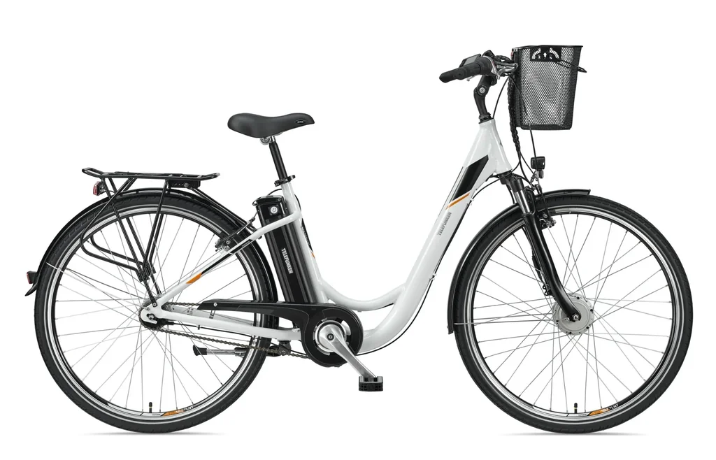 Damen Alu-City E-Bike 28 Zoll, Rahmenhöhe 49 cm, 7-Gang Nabenschaltung, reinweiß, RC840 Multitalent