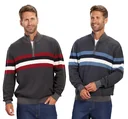Pullover mit Stehkragen, Farbe blau, Gr.2XL