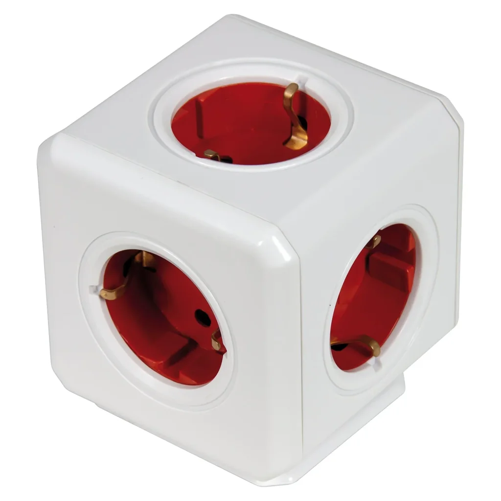 Steckdosenwürfel Powercube 4-fach + USB Anschluss