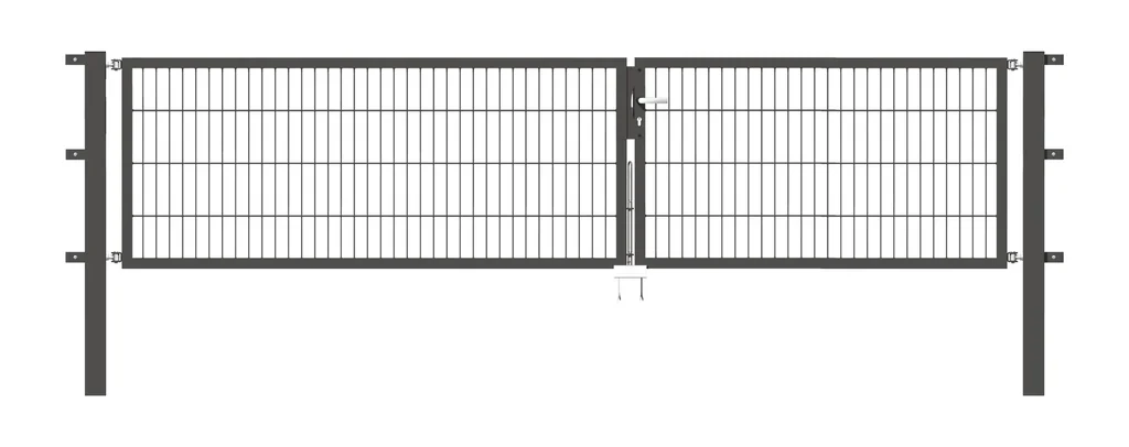 Doppeltor Flexo mit Zubehör, anthrazit, Breite 350 cm, Höhe 100 cm, PF: 80x80 cm