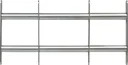 Fenstergitter 7300 individuell einstellbar, 700 - 1050 x 300 mm mit 2 Querstreben
