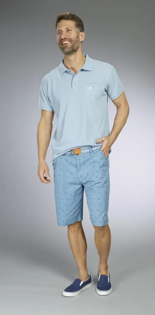 Shorts mit Druck, Farbe aqua, Gr.3XL