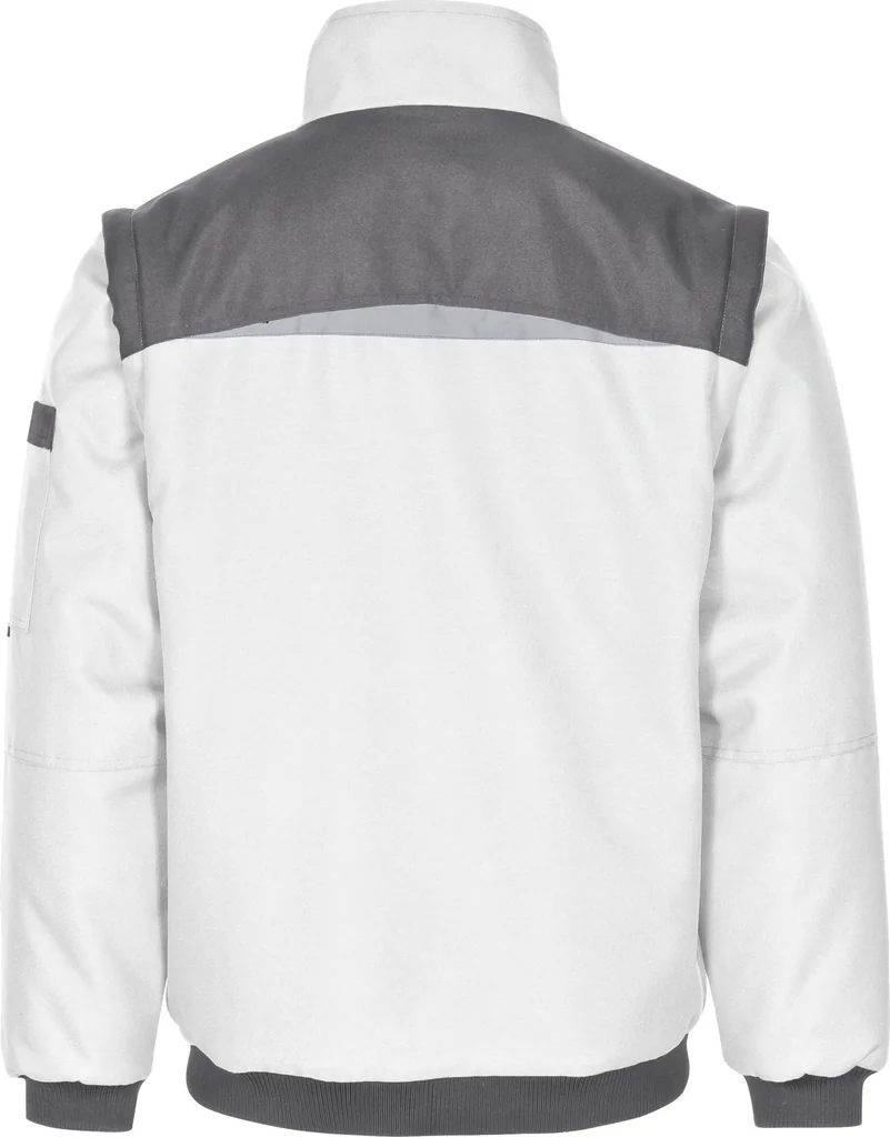 Funktionsblouson, weiss-grau, Gr. M