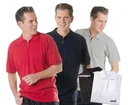Herren Poloshirt mit Reißverschluss, Farbe rot, Gr. M