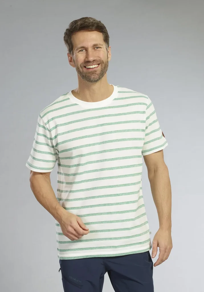 T-Shirt, Farbe grün-gestreift, Gr.2XL