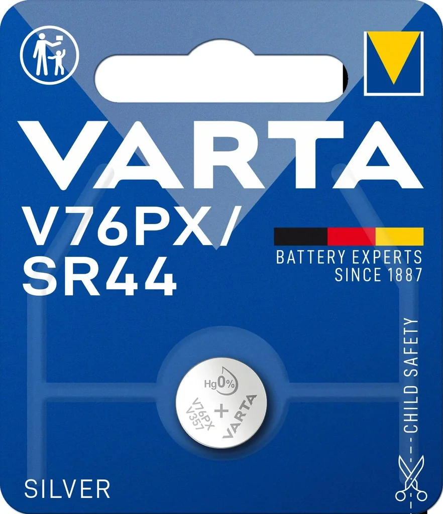 Silberoxid Batterie V76PX/SR44, 1,55V - 1 Stück