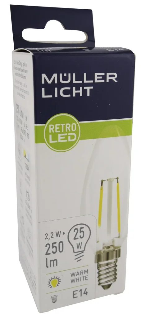 Retro LED Lampe mit 7,5 Watt, E27, warmweiß