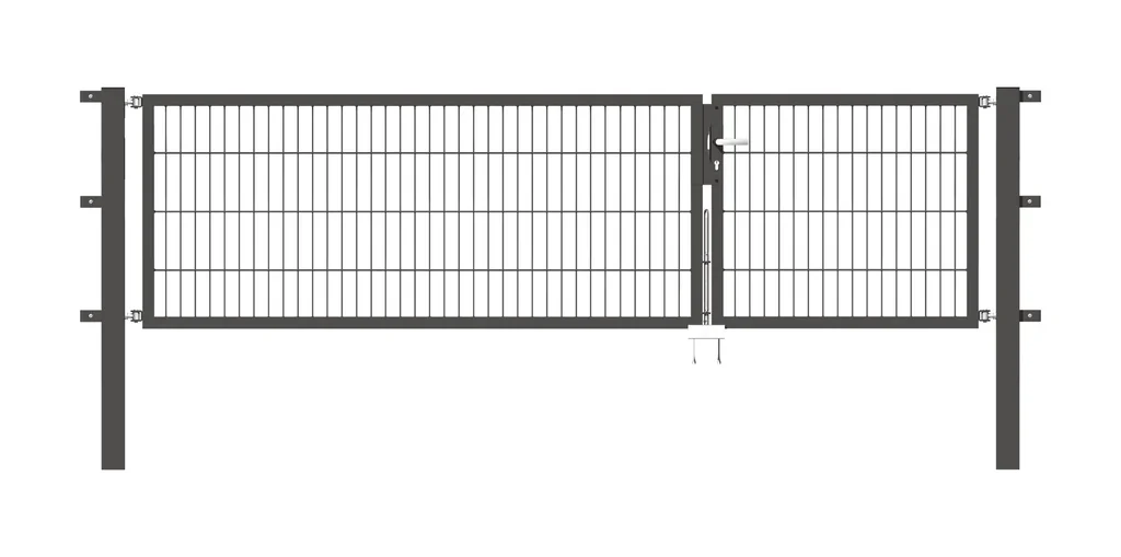 Doppeltor Flexo , anthrazit, Breite 100 + 200 cm, Höhe 80 cm