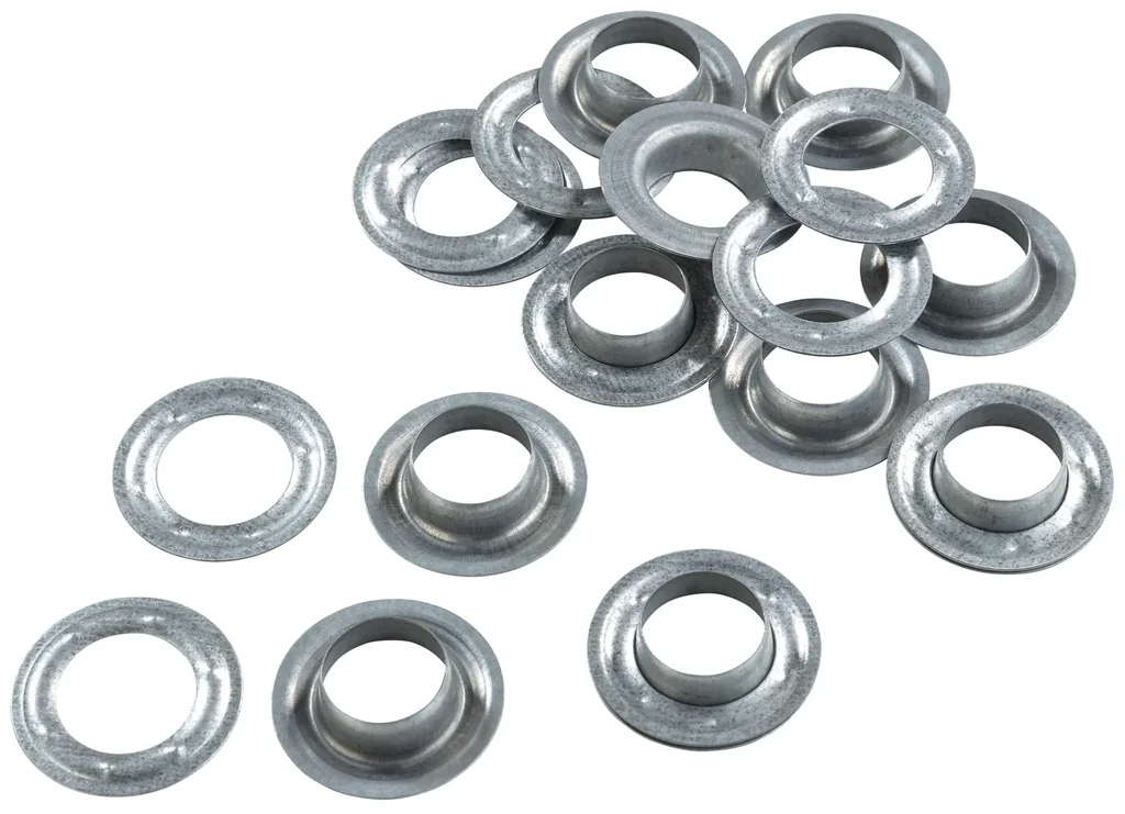 Ösen mit Scheiben, 14 mm, verzinkt, 10 Stück, zu 480095 Ösenzange XXL