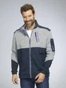 Strick Fleecejacke, Farbe marine/grau, Gr.M