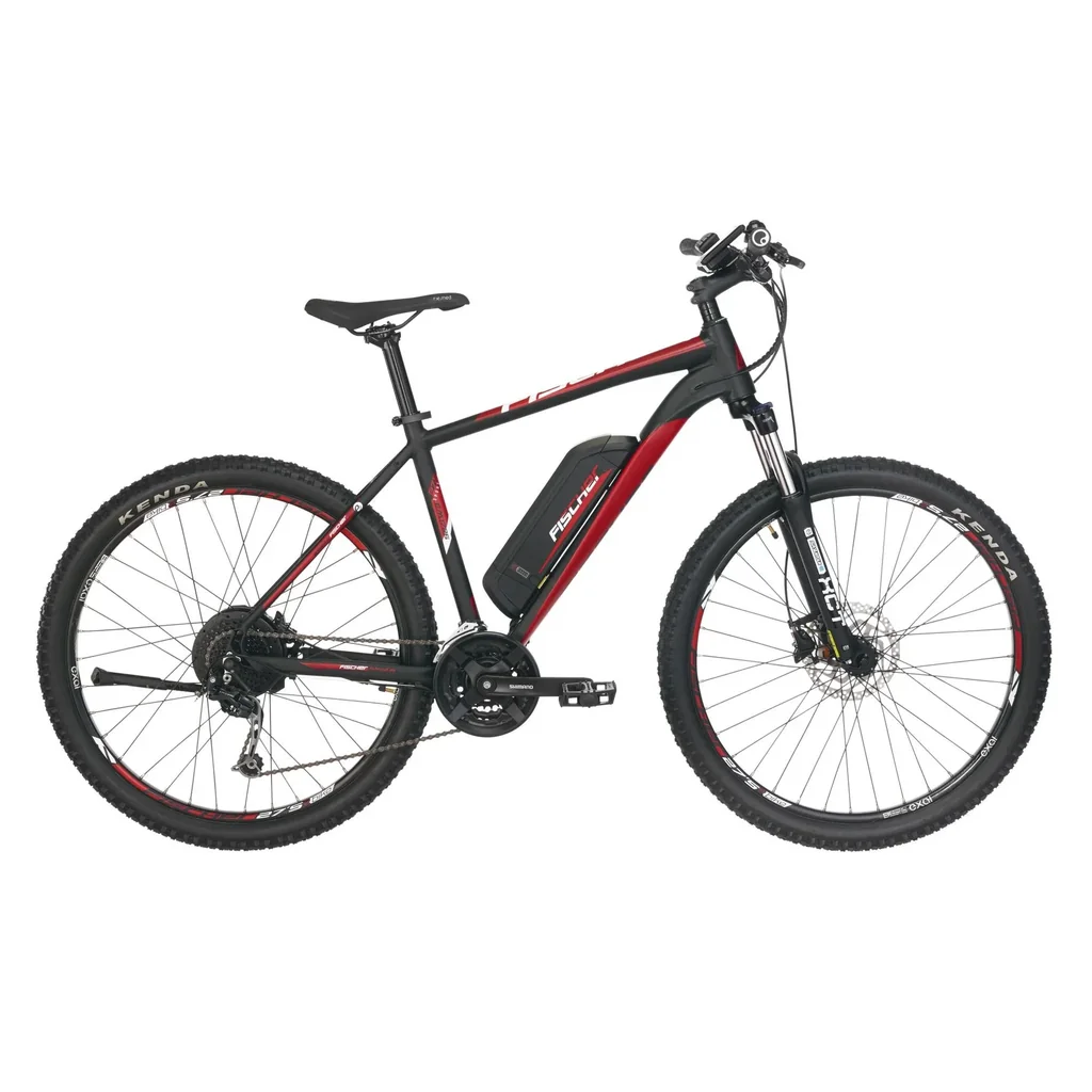 Unisex E-Bike MTB, 27,5 Zoll, Rahmengröße 48cm, 10-Gang Kettenschaltung, schwarz matt, MONTIS EM 1726