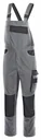 Latzhose EXTREME, grau-schwarz, Gr. M