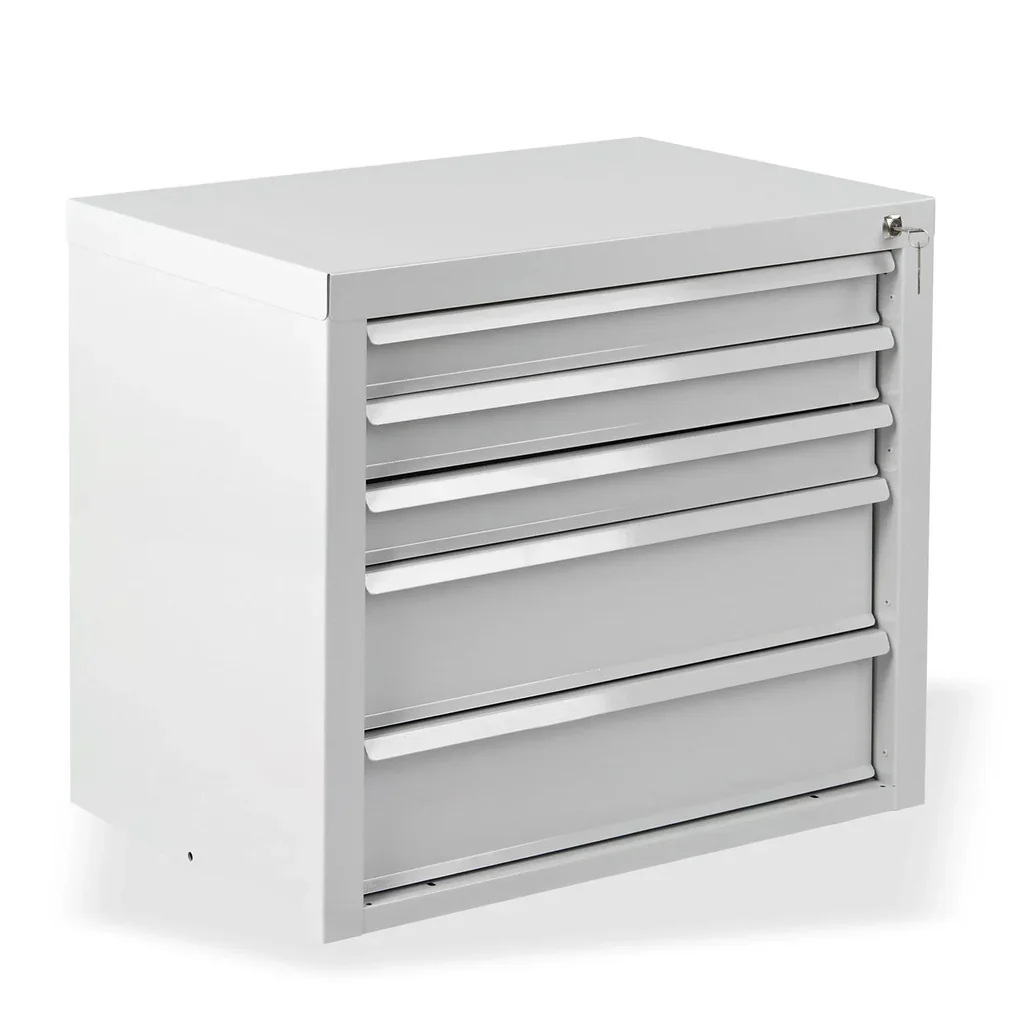 Schubladenschrank / Werkzeugschrank mammut, 5 Schubladen, RAL7035