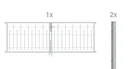 Doppeltor-Set Madrid inkl. Pfosten 3 x 0,8 m feuerverzinkt
