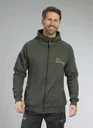 Sweatjacke mit Kapuze, Farbe grün/schwarz, Gr.M