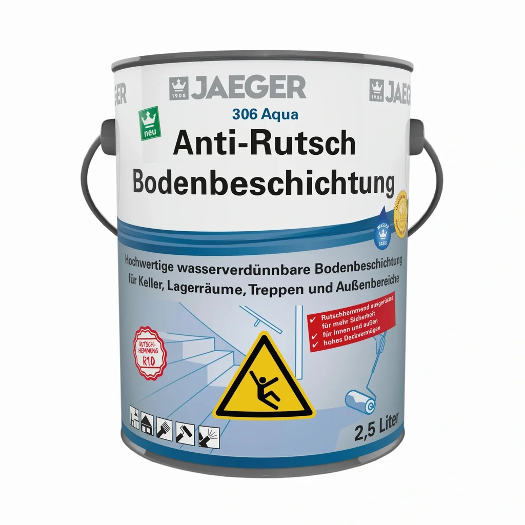 Aqua Anti-Rutsch Bodenbeschichtung, RAL 7032 kieselgrau