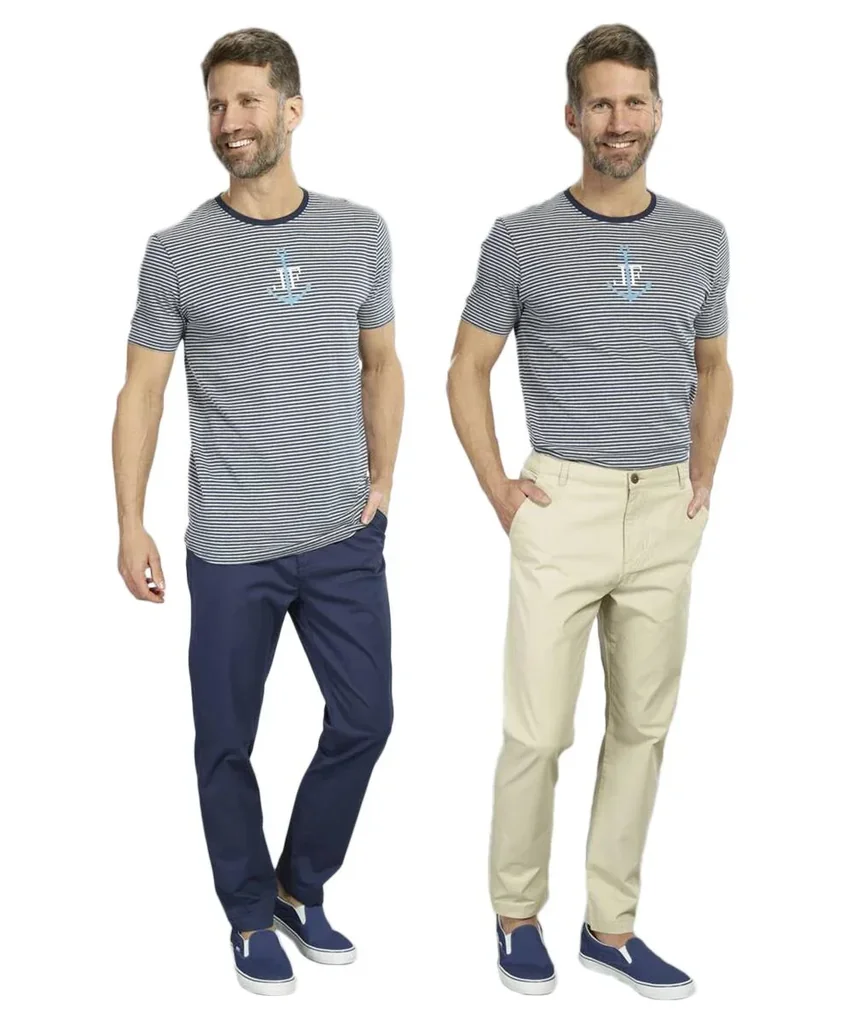 Hose mit Twill, Farbe marine, Gr.56