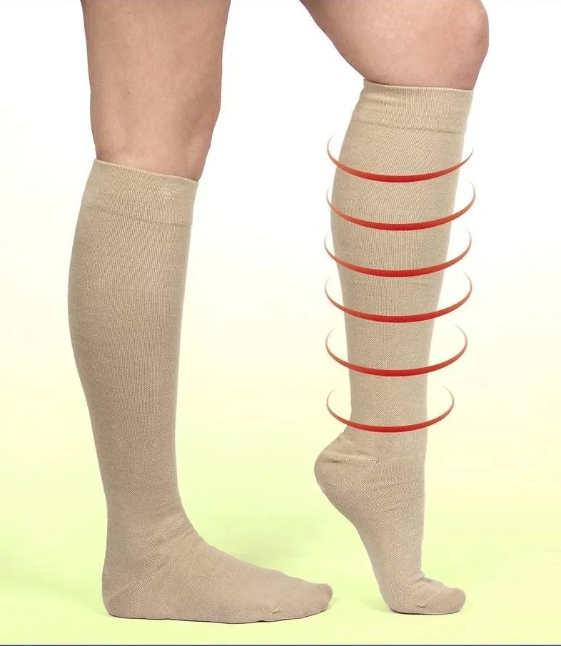 Stützkniestrümpfe Energy LYCRA, beige, Größe 43 - 46, 1 Paar